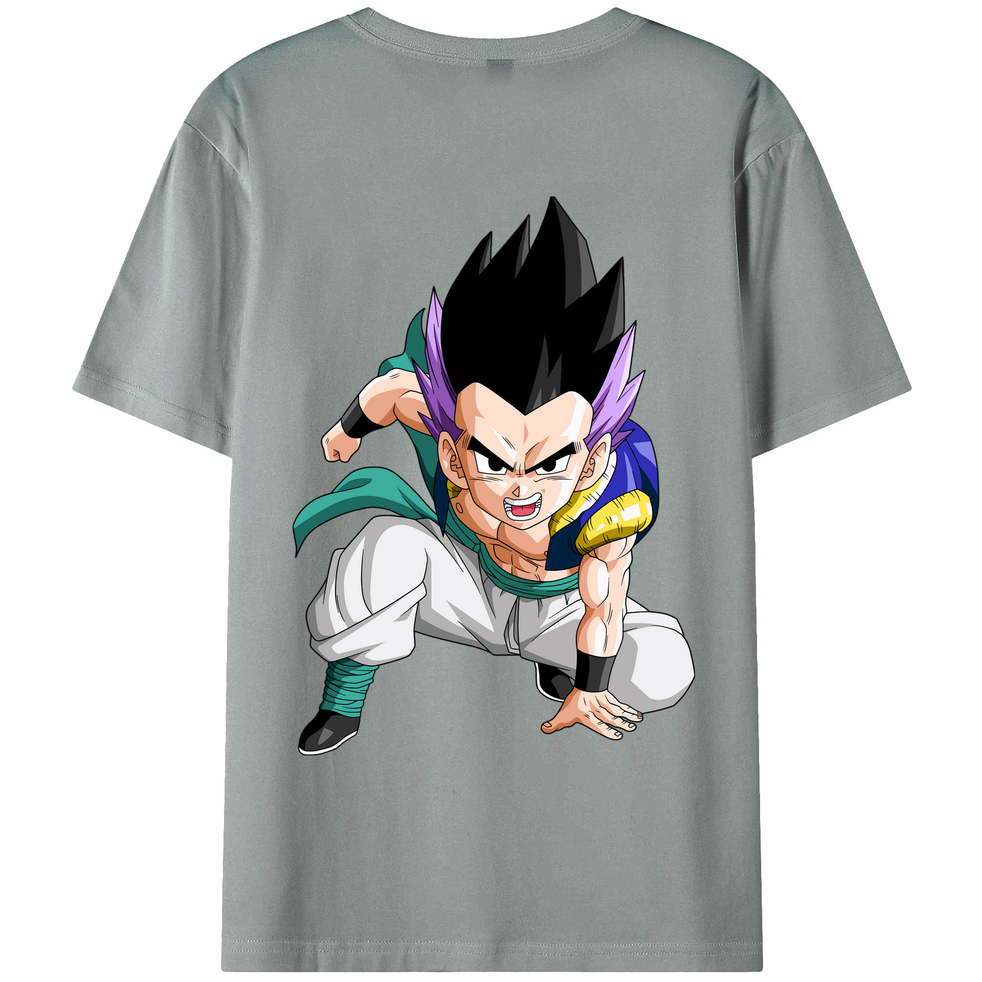 （画像用） ドラゴンボール 孫 悟飯（そんごはん）DRAGON BALL Son Gohan 綿100％ メンズ半袖Tシャツ（バックプリント） 通気性
